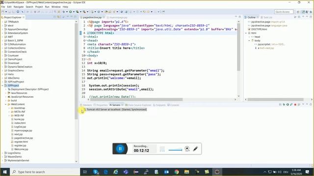 Java Server Pages (JSP) | JSP Full Tutorial For Beginner Hindi | Advance Java Tutorial In Hindi -11 смотреть онлайн