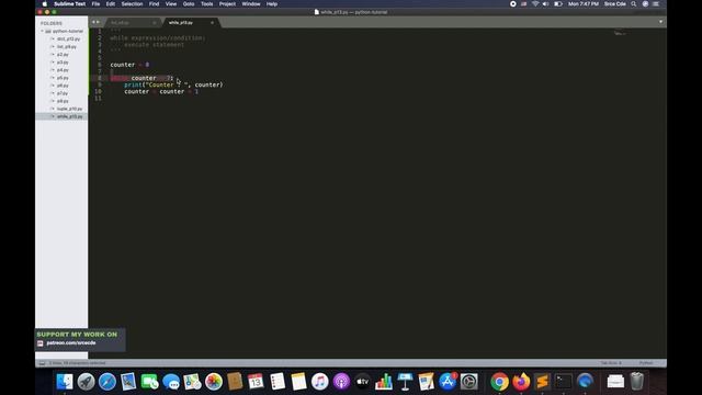 While loop - python basics tutorial p13 смотреть онлайн