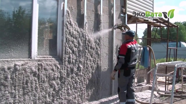 Монтаж эковаты влажным способом смотреть онлайн