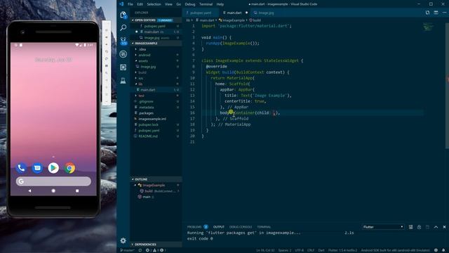 Add an Image Asset | FLUTTER | ANDROID STUDIO смотреть онлайн