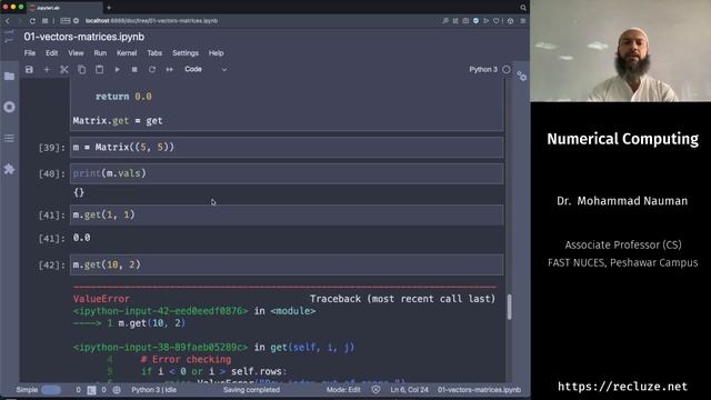 Matrix Code, Dense, Sparse Matrices, Shapes, Numpy | Numerical Computing 05 смотреть онлайн