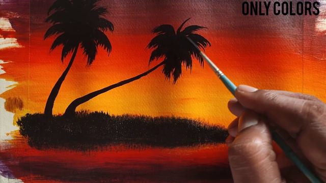 Fishing at sunrise/Acrylic painting смотреть онлайн