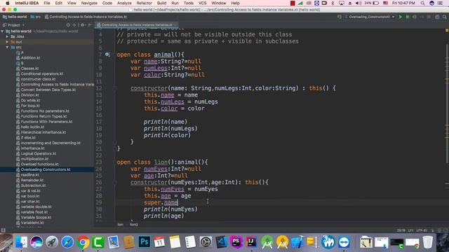 042 Kotlin - Controlling Access to fields Instance Variables درجات الحمايه والوصول للمتغيرات смотреть онлайн