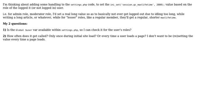 Drupal: How often is settings.php called? And is $user available to it? смотреть онлайн