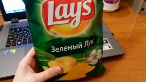 Чипсы Лейс Зелёный Лук