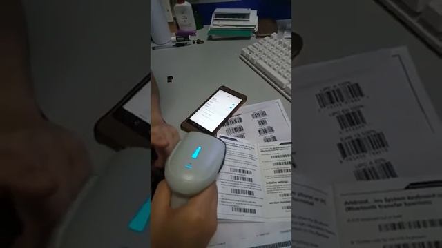 Symcode MJ 6706B 2D bluetooth barcode scanner (with mobile phone) смотреть онлайн