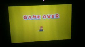Game over the super Mario 3d land in 3ds