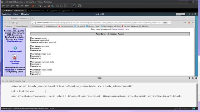 SQL injection Vulnerabilities - Extracting Data From The Database Part2 смотреть онлайн