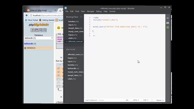 9 - Mysql Affected Rows смотреть онлайн