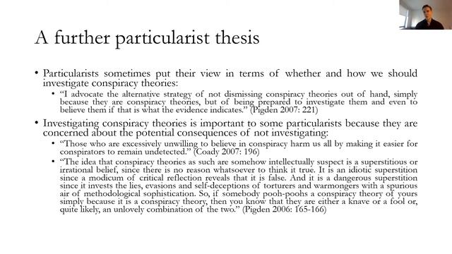 Keith Harris: The Problems with Particularism: Warranted Suspicion of Conspiracy Theories смотреть онлайн