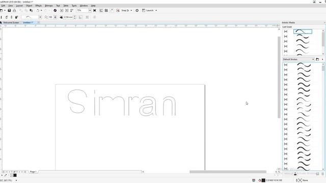 How to use artistic media tool and create logos in CorelDraw 2018 смотреть онлайн