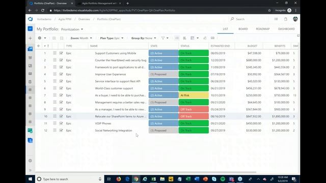 Azure DevOps and OnePlan Agile Project Portfolio Management Demo смотреть онлайн