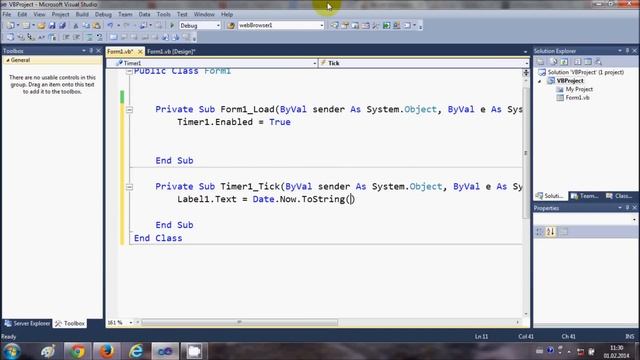 Visual Basic .NET Tutorial 22 - How to show Running Current Date and Time in VB.NET смотреть онлайн