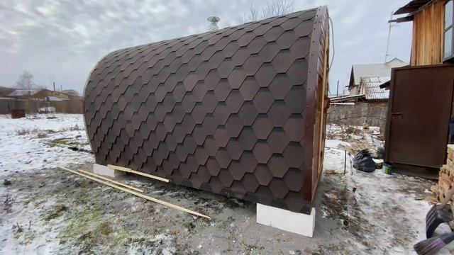 Баня-бочка от Иваныча. 4 метра. смотреть онлайн