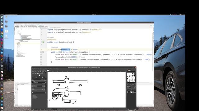fixedDalay vs fixedRate in @Scheduled annotation in Spring Boot смотреть онлайн