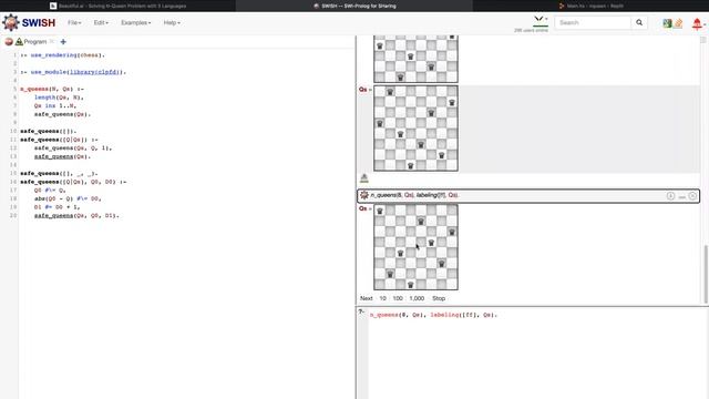 Порівняння Prolog, Haskell та Python на розв'язку задачі з "програмуванням обмежень": "n-ферзів". смотреть онлайн
