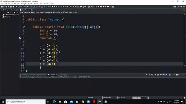 Relational or Comparison Operators - Java programming tutorial for beginners смотреть онлайн