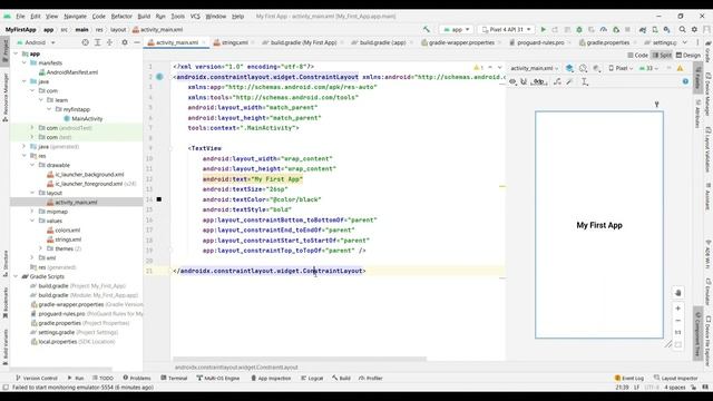 Create Java first Android Studio Project || How to create project, learn structure and Run Project. смотреть онлайн