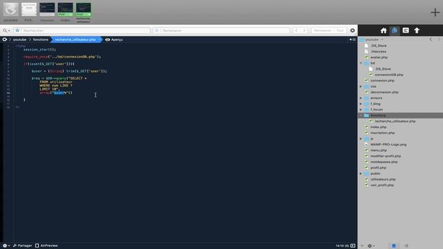 Barre de recherche PHP / AJAX #3 смотреть онлайн
