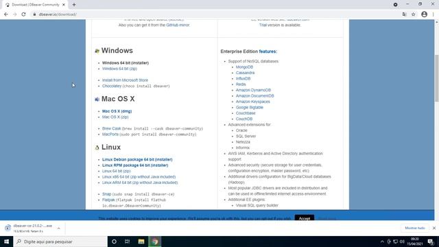 Instalação do DBeaver no Windows смотреть онлайн