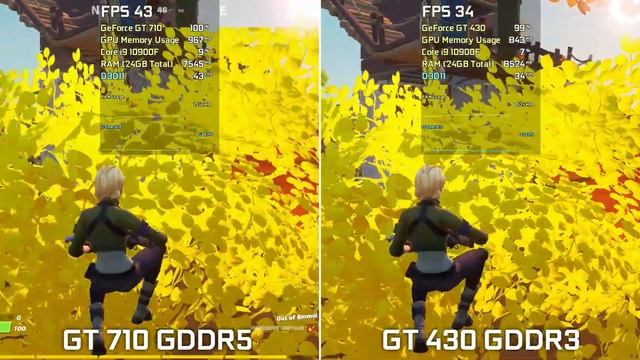 GT 710 GDDR5 Vs GT 430 GDDR3 - Test In 5 Games
