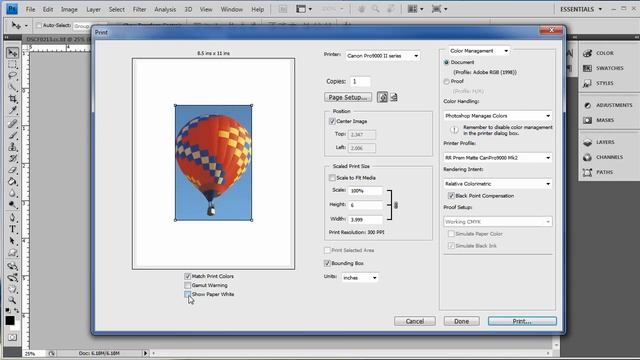 Canon / PC / CS3 CS4 - How to use printer color ICC profile with Photoshop and Canon printers смотреть онлайн