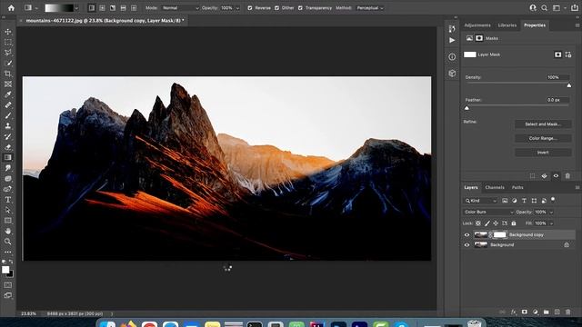 How To Use Gradient Masks To Darken Sky In Photoshop (1 Min) смотреть онлайн