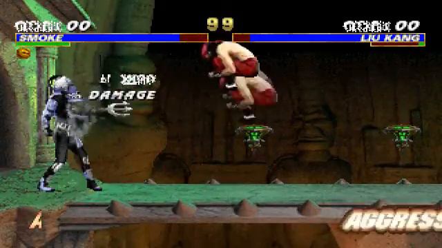 Mortal kombat trilogy PSX Weak damage Smoke Smoke VS Liu Kang Kabal смотреть онлайн