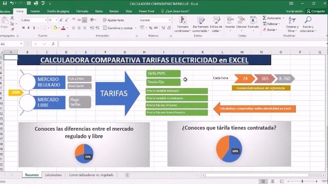 ?? CALCULADORA COMPARATIVA TARIFAS ELECTRICIDAD en EXCEL ?? смотреть онлайн