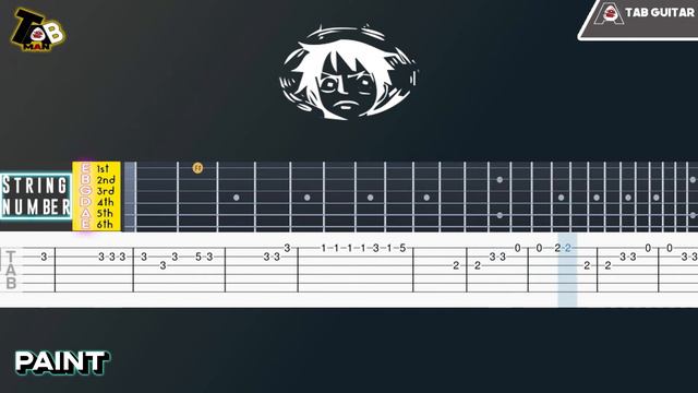 One Piece - Opening 24 [PAINT] Guitar Tab Tutorial смотреть онлайн