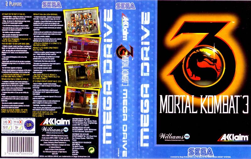 Sega Mega Drive 2 (Smd) 16-bit Mortal Kombat 3 Башня MASTER
