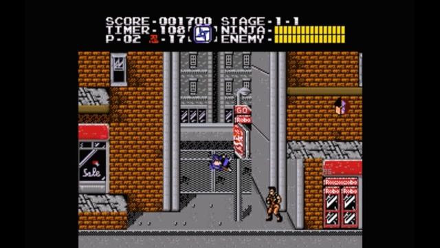 Super Nintendo (Snes) 16-bit Ninja Gaiden 1 part Act 1