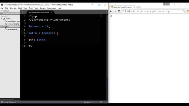 [Curso de PHP desde 0] - 4 - Incrementos y Decrementos en PHP смотреть онлайн