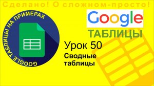 Google Таблицы. Урок 50. Создаем сводные таблицы в Google Sheets