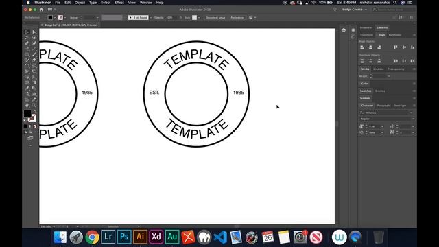 Video 9/25 - Making Badge Number 2 - Badge / Sticker Template Design With Adobe Illustrator смотреть онлайн
