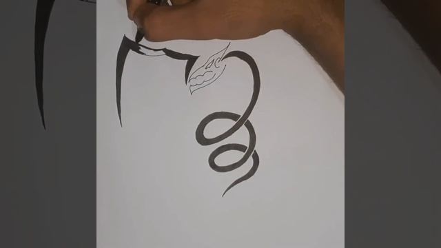 Simple dragon tattoo design/ tribal dragon tattoo sketch/ how to make dragon tattoo (part 3) смотреть онлайн