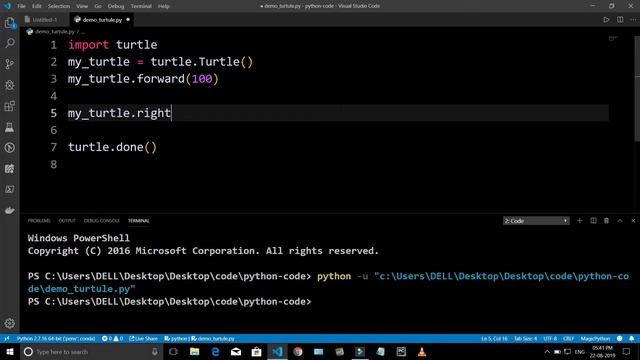 Turtle Module in python || p to programmer смотреть онлайн