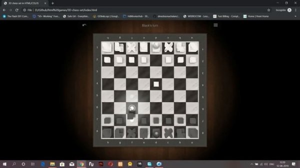 3D chess game html5 CSS and JAVASCRIPT Source Code