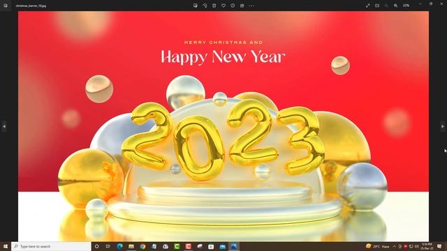 2023 New Year Background In Photoshop PSD File смотреть онлайн