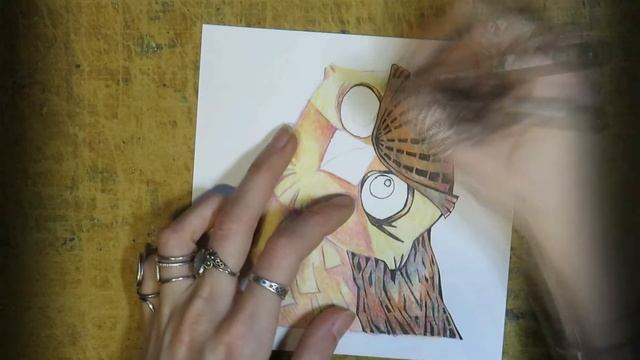 Drawing/Funny owl/Sketchbook/April/#8~~Рисование/Забавная сова/Скетчбук/Апрель/№8 смотреть онлайн