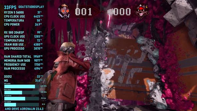 GUARDIANS OF THE GALAXY / RYZEN 5 5600G / RX 580 8GB 2048SP / TESTING IN 1080P HIGH !