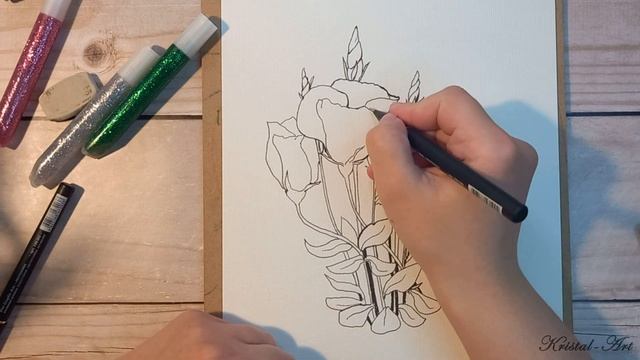 Снова рисую по маминой фотографии. Эустома. Аля Графика. Рисую цветы #drawing #artist #speedpaint смотреть онлайн