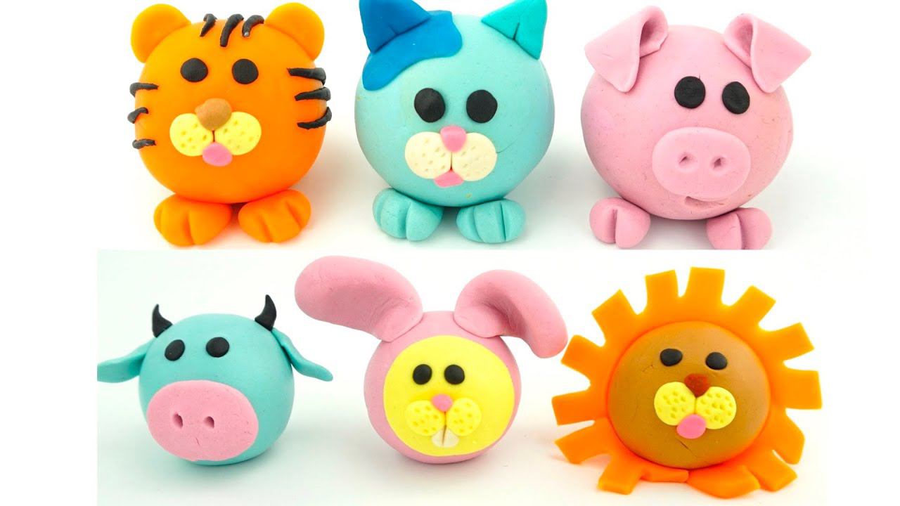 Пластилин для детей Учимся лепить Play doh for kids смотреть онлайн