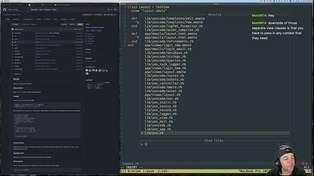 working on a ruby web framework of course | ruby, web framework, sqlite in production, tmux, neovi смотреть онлайн