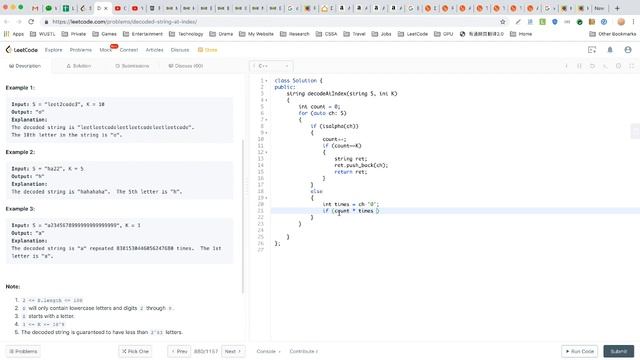 【每日一题】880. Decoded String at Index, 08/10/2019 смотреть онлайн