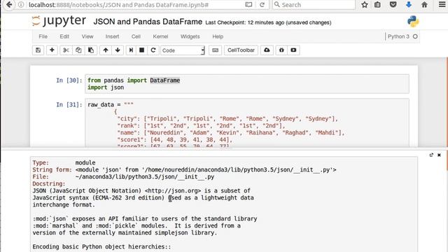 23- Pandas DataFrames: Creating a DataFrame from a JSON Object смотреть онлайн