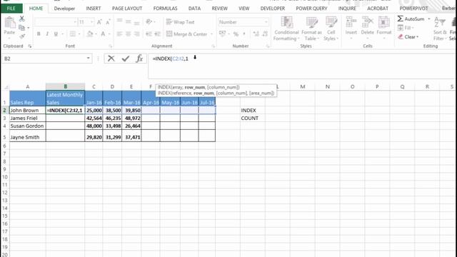 Find The Last Value In Excel Row Using Index and Count смотреть онлайн