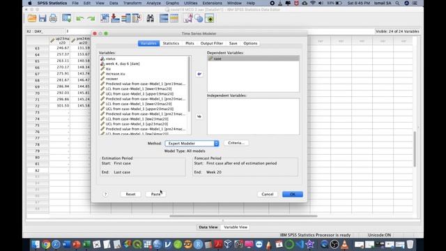 Run ARIMA model in SPSS | Forecast Predicting Disease by previous data | Outbreak analytics| E3 смотреть онлайн