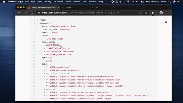 Deploy Bitwarden_rs with Docker and Traefik 2 easily смотреть онлайн