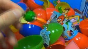 30 surprise eggs! Disney CARS MARVEL SpiderMan THOMAS SpongeBob HELLO KITTY Kinder ANGRY BIRDS